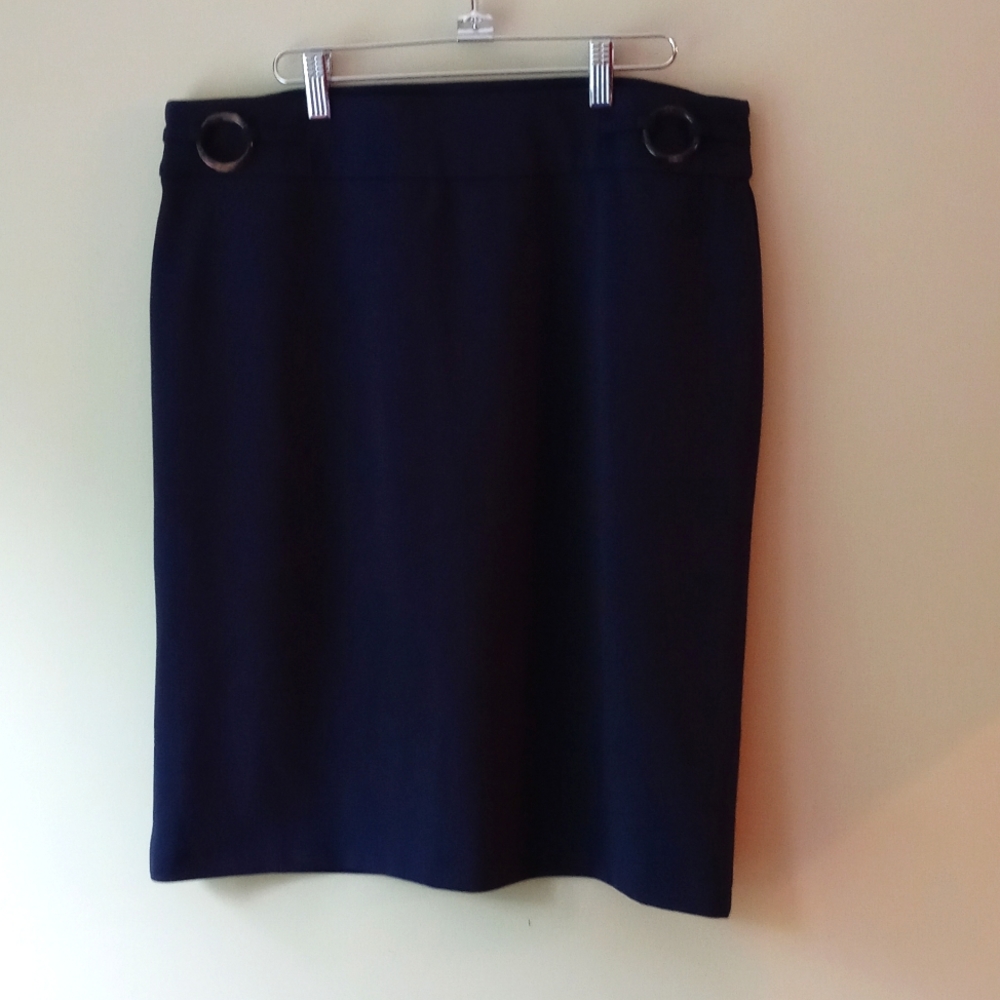 Christopher & Banks navy blue pencil skirt 14